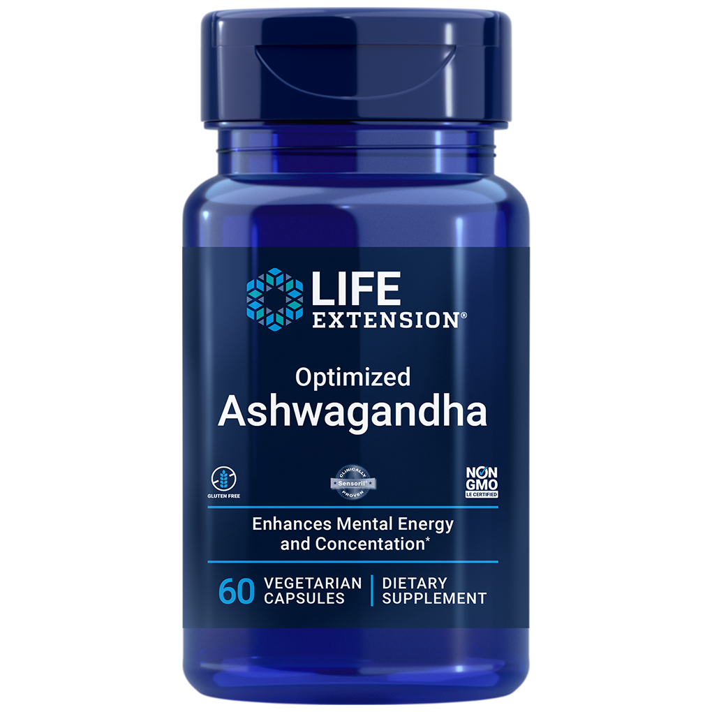 Life Extension  Optimized Ashwagandha / 60 Vegetarian Capsules