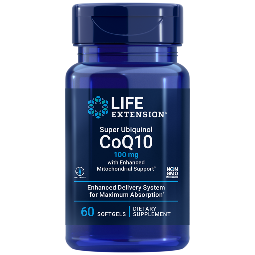 Life Extension Super Ubiquinol CoQ10 with Enhanced Mitochondrial Support™ 100 mg / 60 Softgels