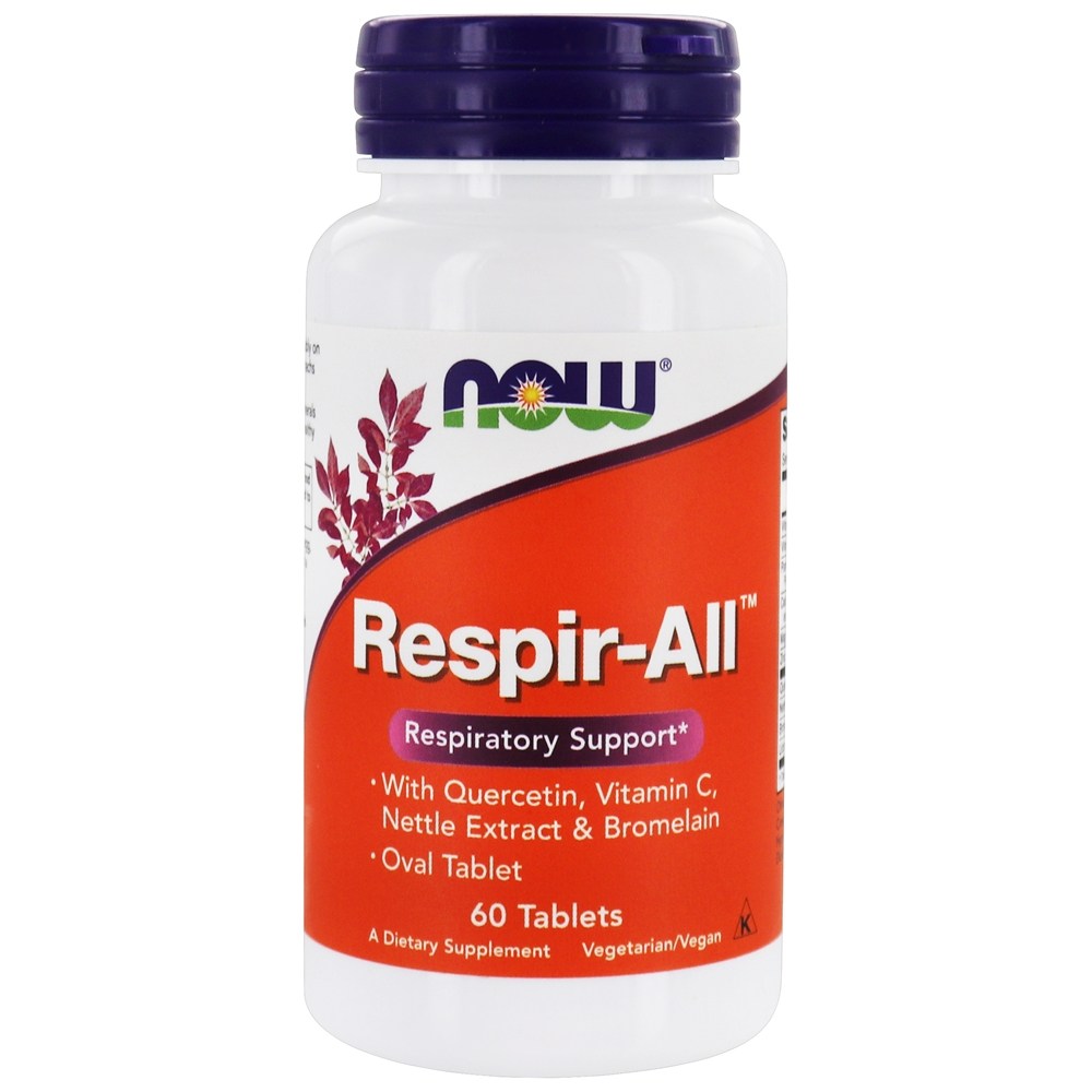 NOW Foods  Respir-All Respiratory Support - 60 Tablets  (Formerly Allergy Support)