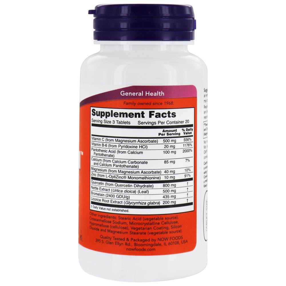 NOW Foods  Respir-All Respiratory Support - 60 Tablets  (Formerly Allergy Support)
