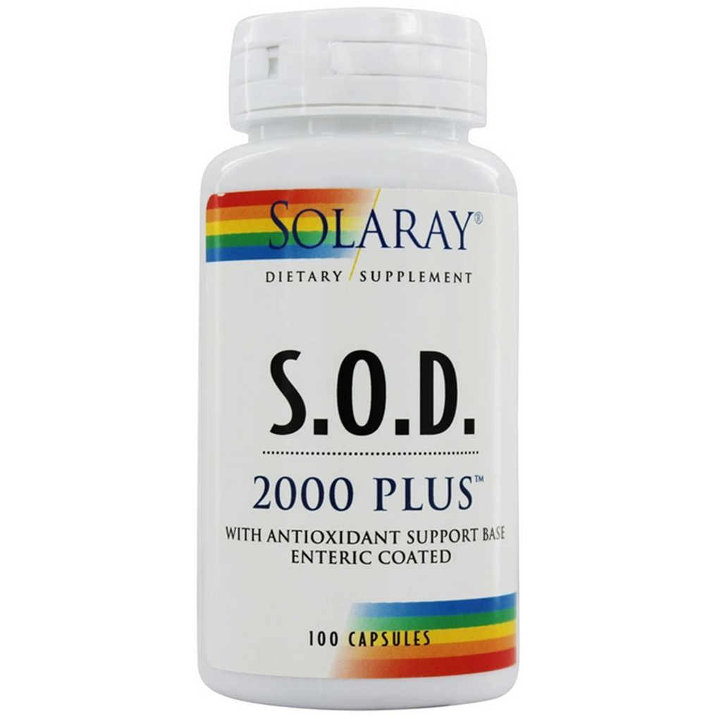 Solaray  S.O.D. 2000 Plus Enteric Coated w/ Antioxidant Support Base / 100 Capsules