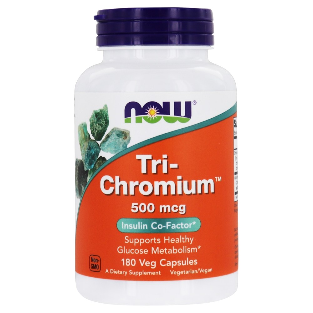 NOW Foods Tri-Chromium with Cinnamon 500 mcg. / 180 Vegetable Capsules