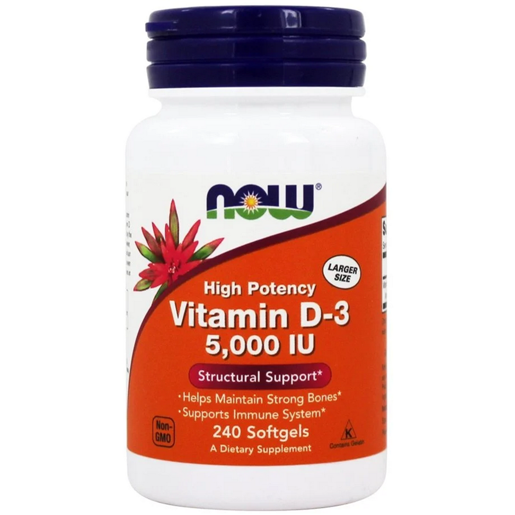 NOW Foods Vitamin D3 Highest Potency 5000 IU / 240 Softgels