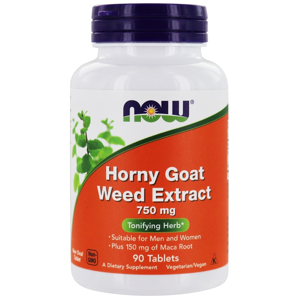 NOW Foods Horny Goat Weed Extract 750 mg / 90 Tablets ( plus Maca 150 mg)