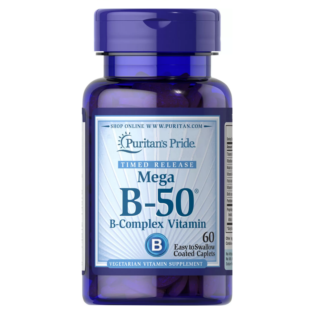 Puritan's Pride Vitamin B-50® Complex Timed Release / 60 Caplets
