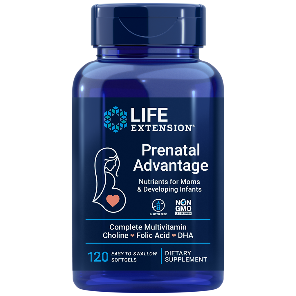 Life Extension Prenatal Advantage / 120 Easy-to-swallow Softgels