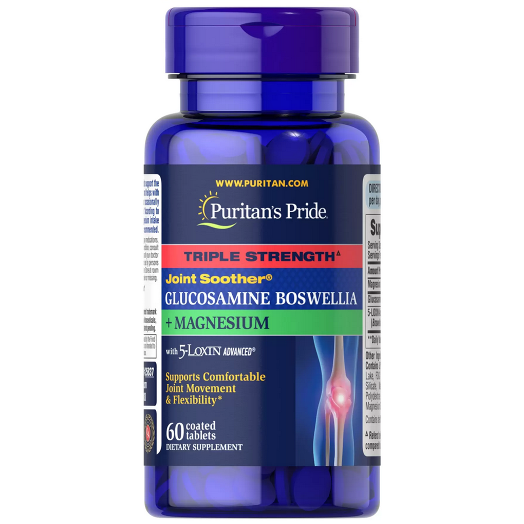 Puritan's Pride  Triple Strength Joint Soother® Glucosamine Boswellia + Magnesium / 60 Tablets