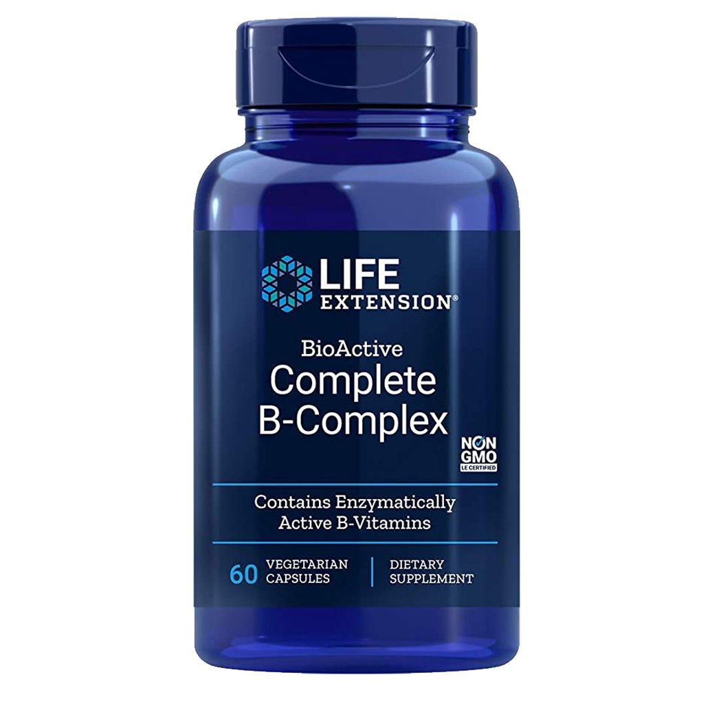 Life Extension BioActive Complete B-Complex / 60 vegetarian capsules