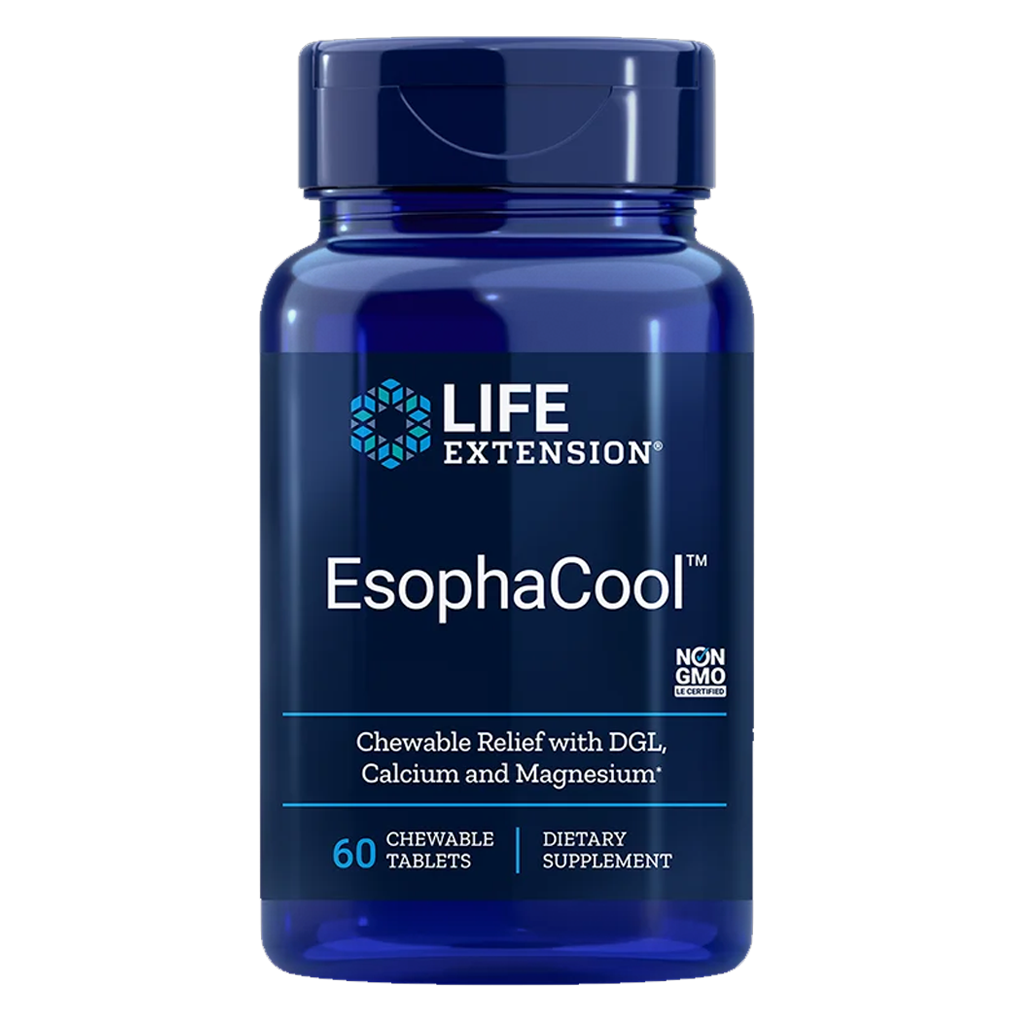 Life Extension  EsophaCool™ / 60 Chewable Tablets