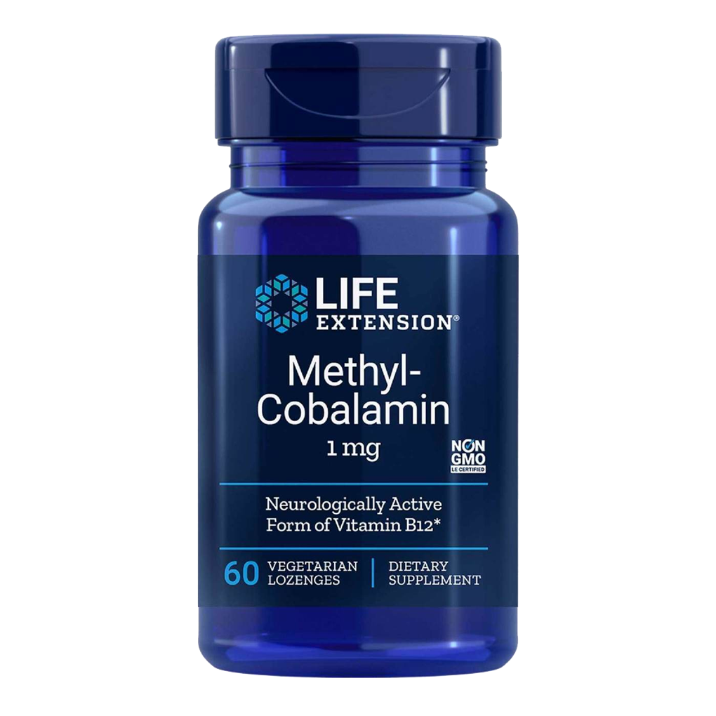 Life Extension  Methylcobalamin (Vitamin B12) 1 mg (1000 mcg) /60 Vegetarian Lozenges