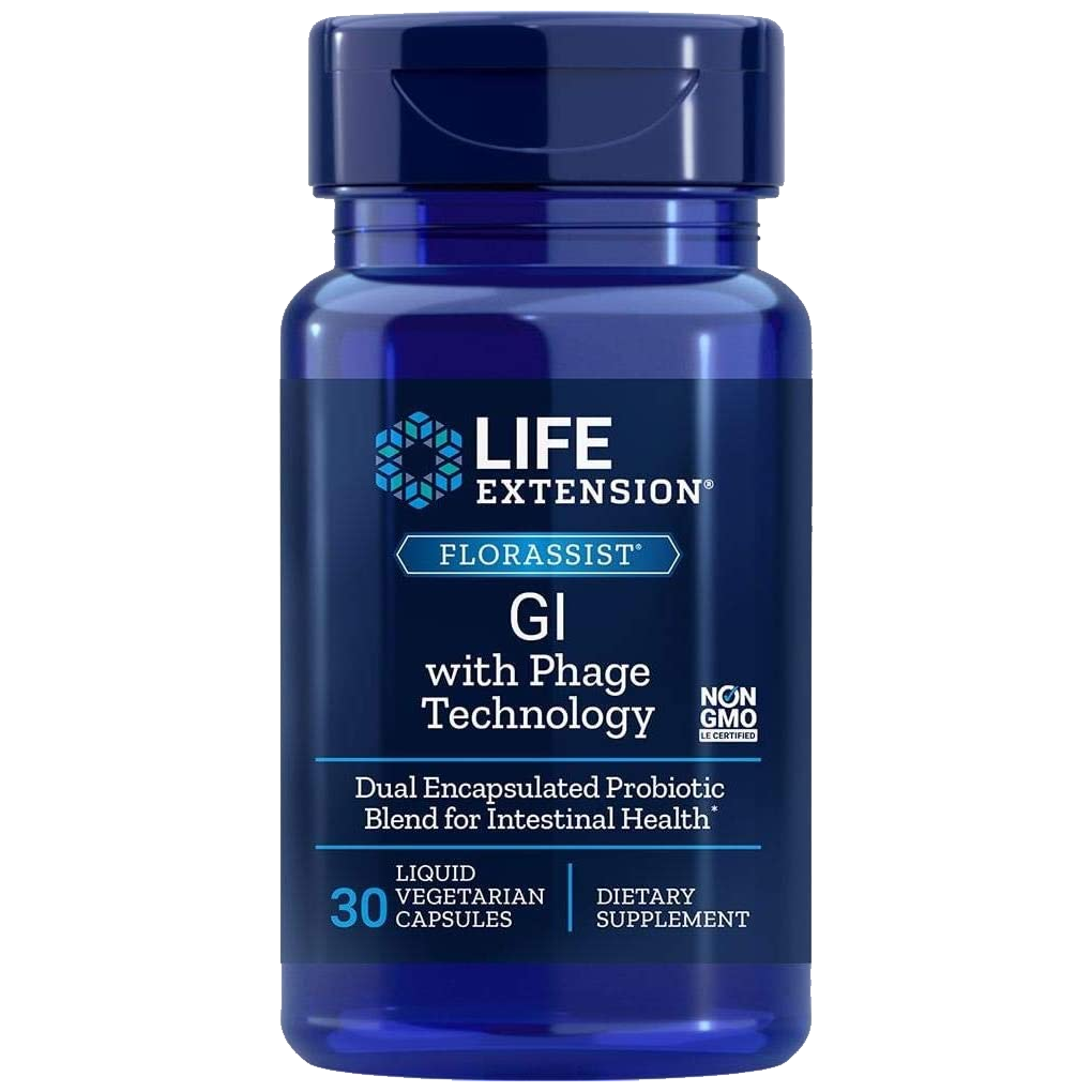 Life Extension FLORASSIST® GI with Phage Technology 30 Liquid Vegetarian Capsules