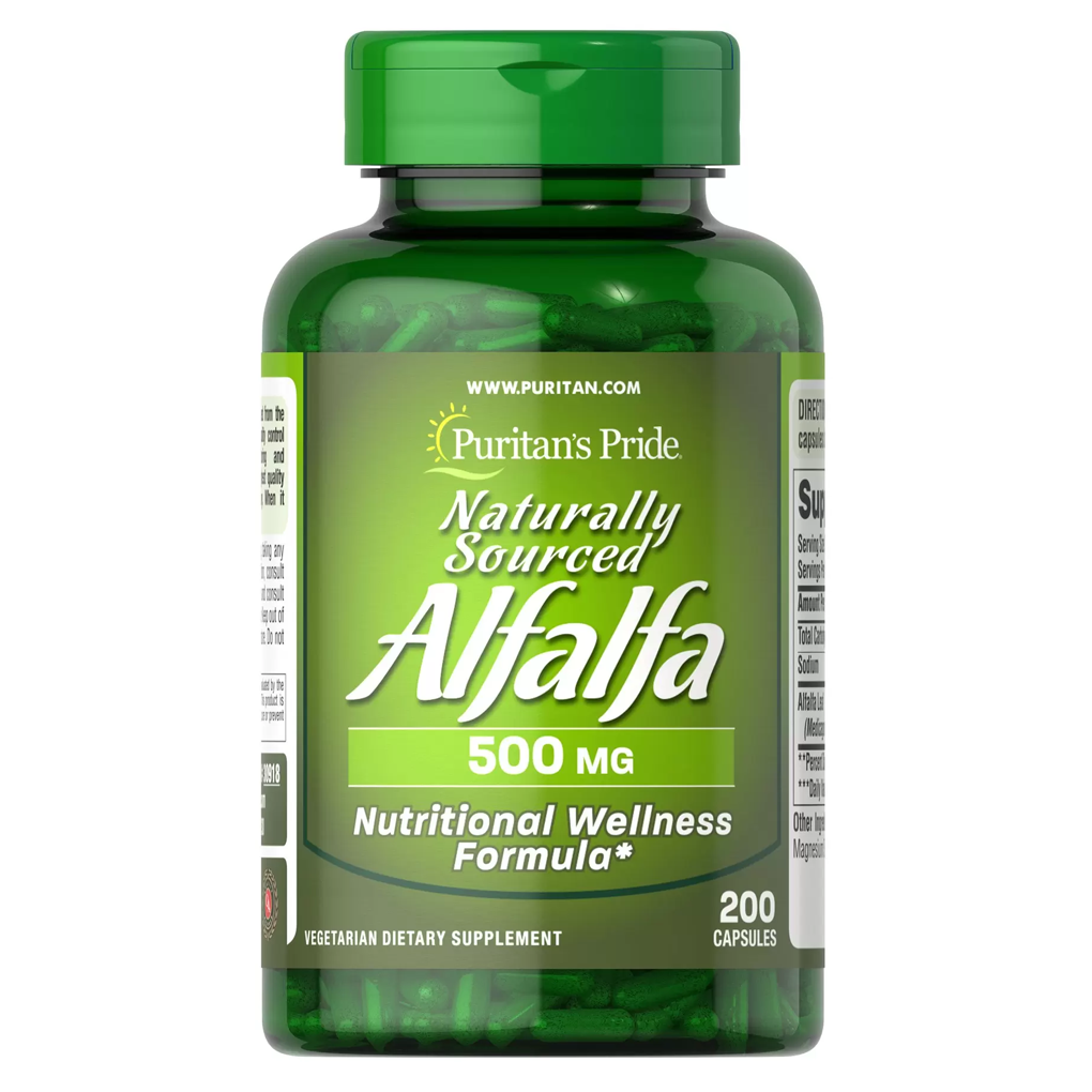 Puritan's Pride  Naturally Sourced Alfalfa 500 mg / 200 Capsules