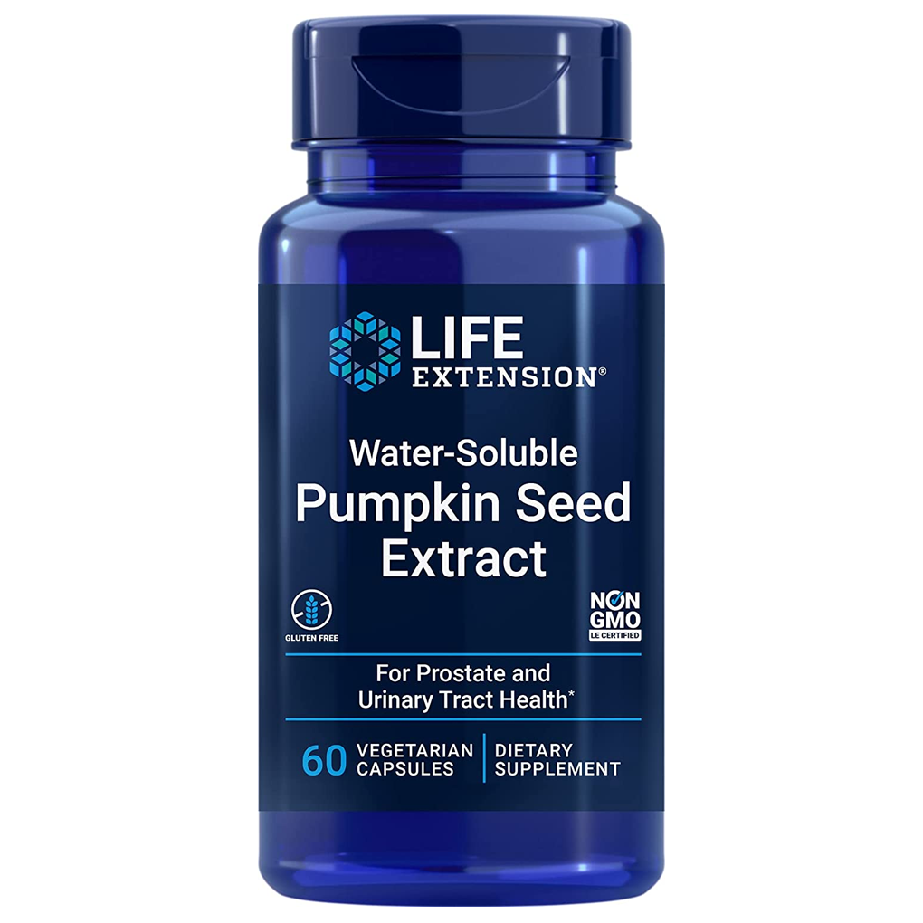 Life Extension Water-Soluble Pumpkin Seed Extract / 60 Vegetarian Capsules