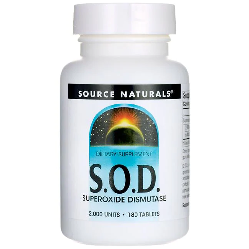 Source Naturals S.O.D. Superoxide Dismutase /180 Tablets