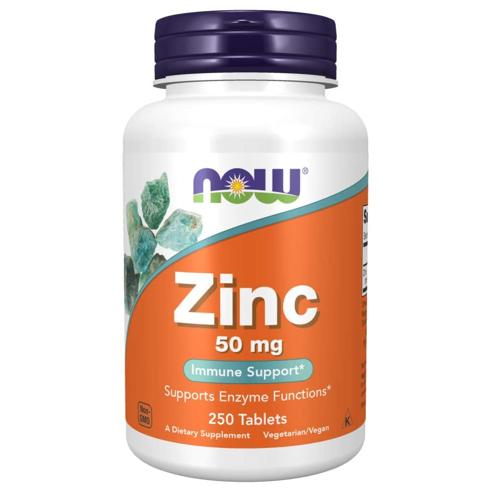 Now Foods Zinc Gluconate 50 mg / 250 Tablets