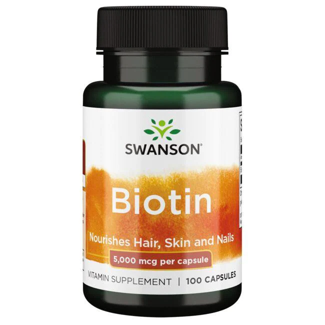 Swanson Premium Biotin 5,000 mcg / 100 Caps