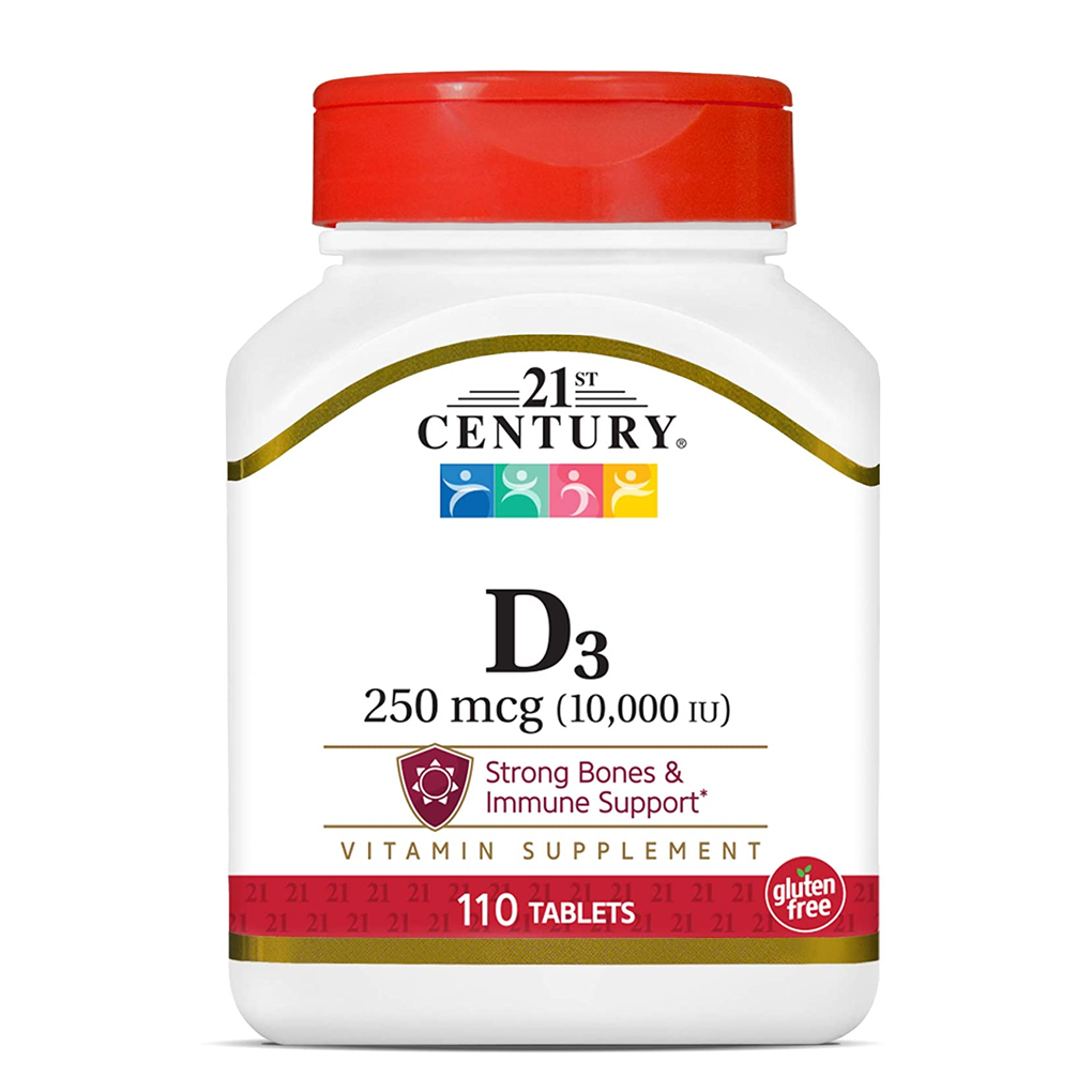 21st Century, Vitamin D3, 250 mcg (10,000 IU) / 110 Tablets