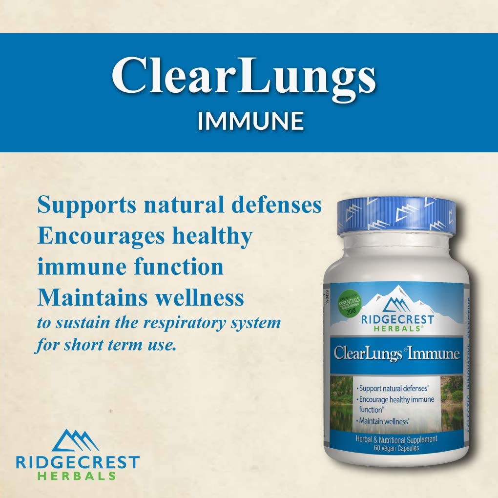 Ridgecrest Herbals ClearLungs Immune / 60 Vegan Capsules