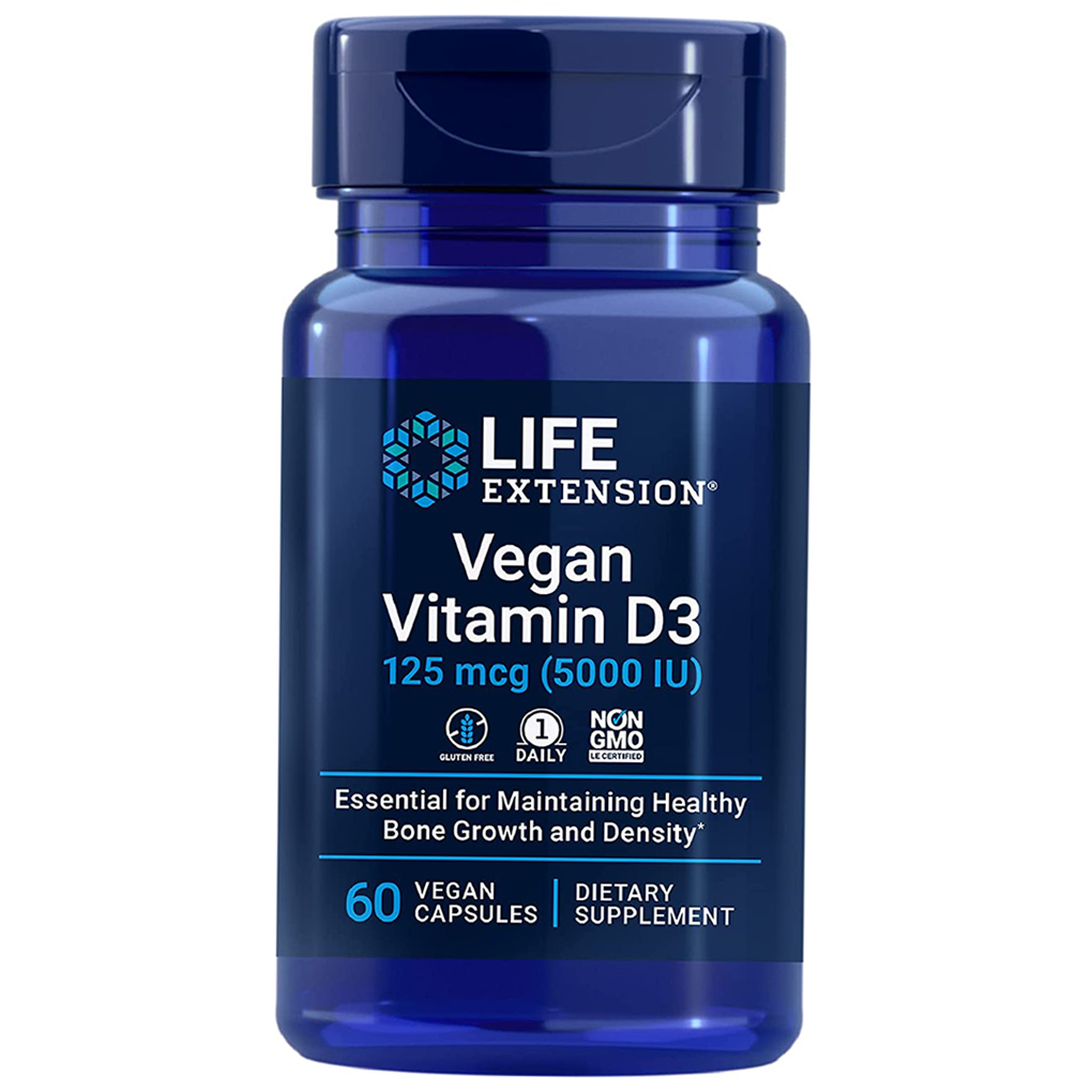 Life Extension Vegan Vitamin D3 - 125 mcg (5000 IU) / 60 Vegan Capsules