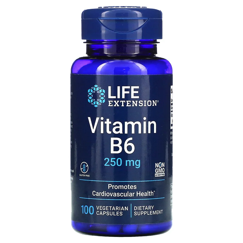 Life Extension Vitamin B6  250 mg / 100 Vegetarian Capsules