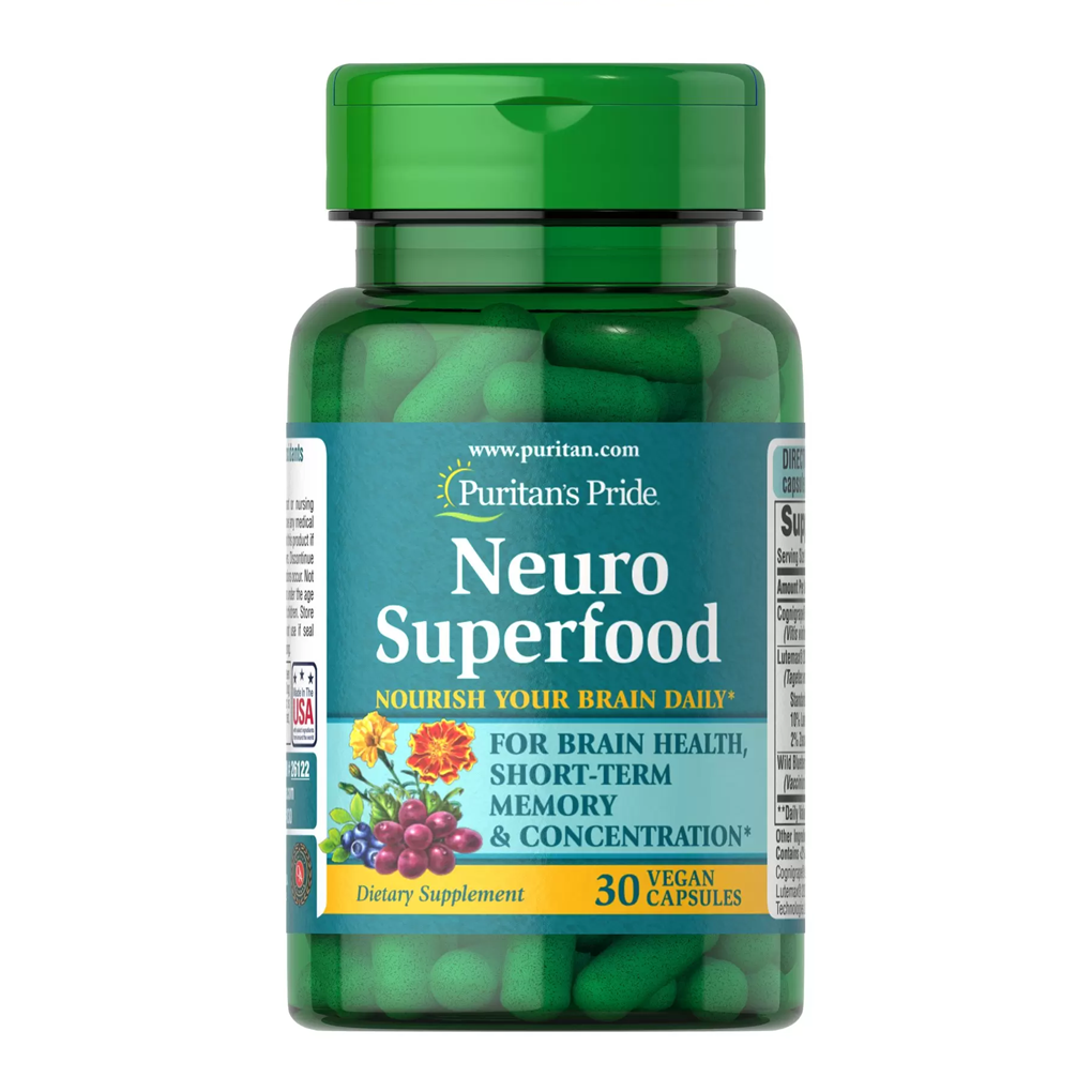 Puritan's Pride  Neuro Superfood / 30 Vegan Capsules
