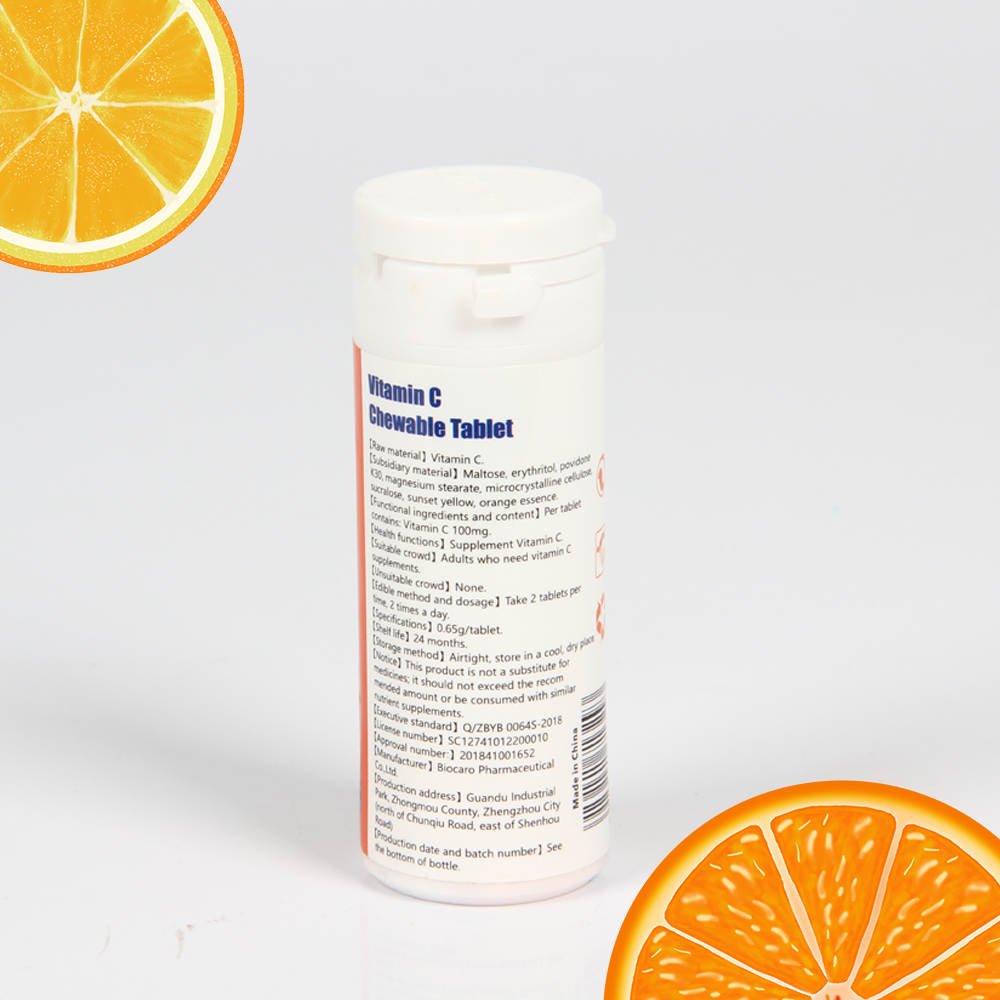 Biocaro  Vitamin C  Chewable (Orange Flavor) / 30 Tablet