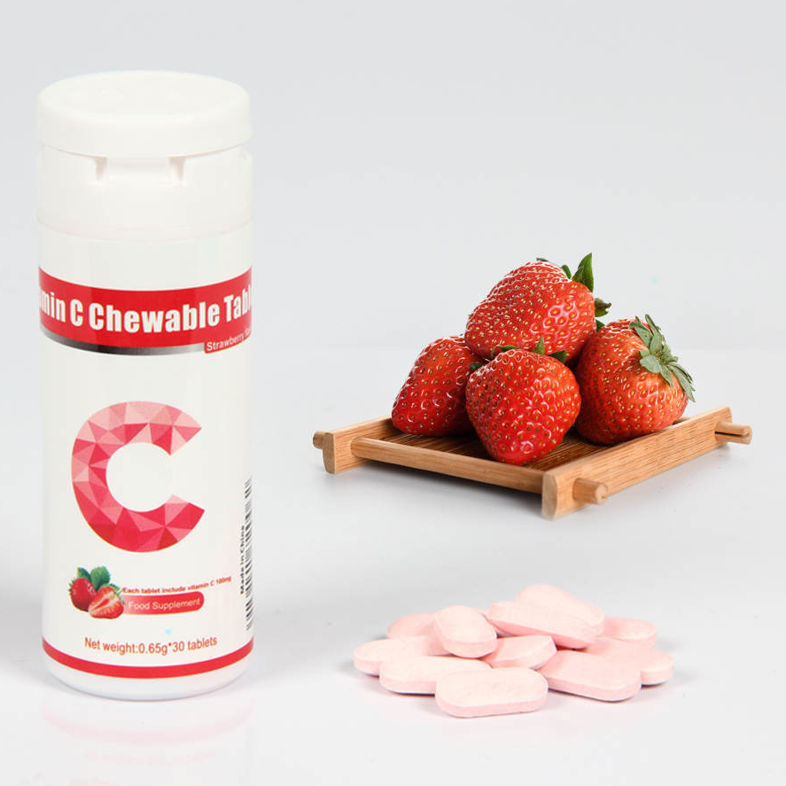 Biocaro Vitamin C Chewable (Strawberry Flavor) / 30 Tablets