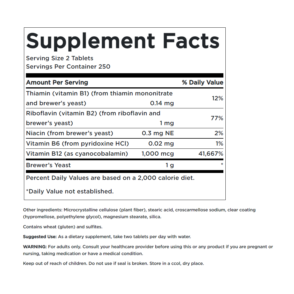 Swanson Premium Brewer's Yeast 500 mg / 500 Tabs