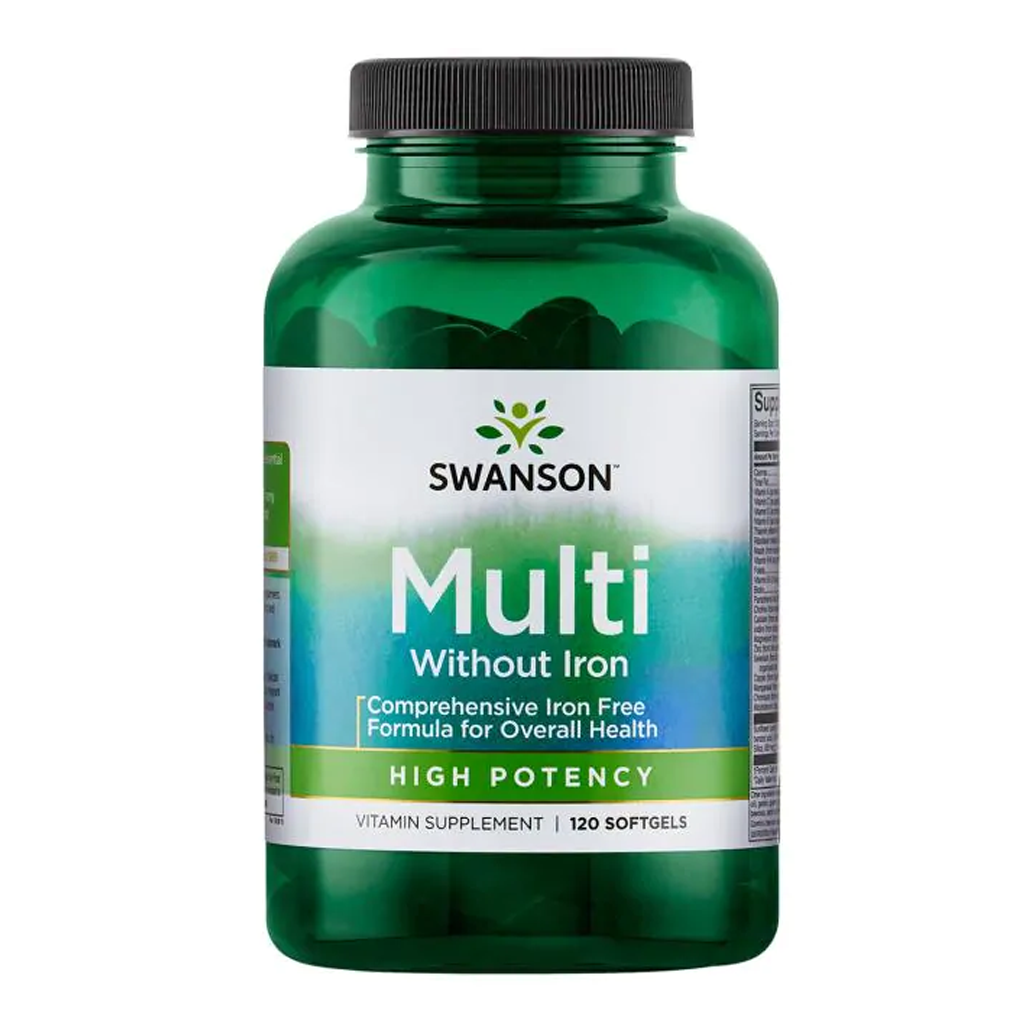 Swanson Premium High Potency Softgel Multivitamin Iron Free / 120 Sgels