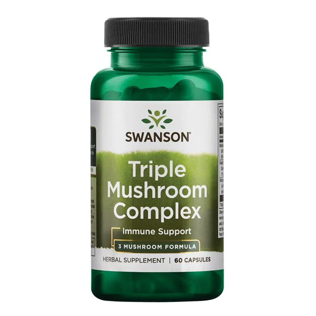Swanson Superior Herbs High-Potency Triple Mushroom Standardized Complex / 60 Caps