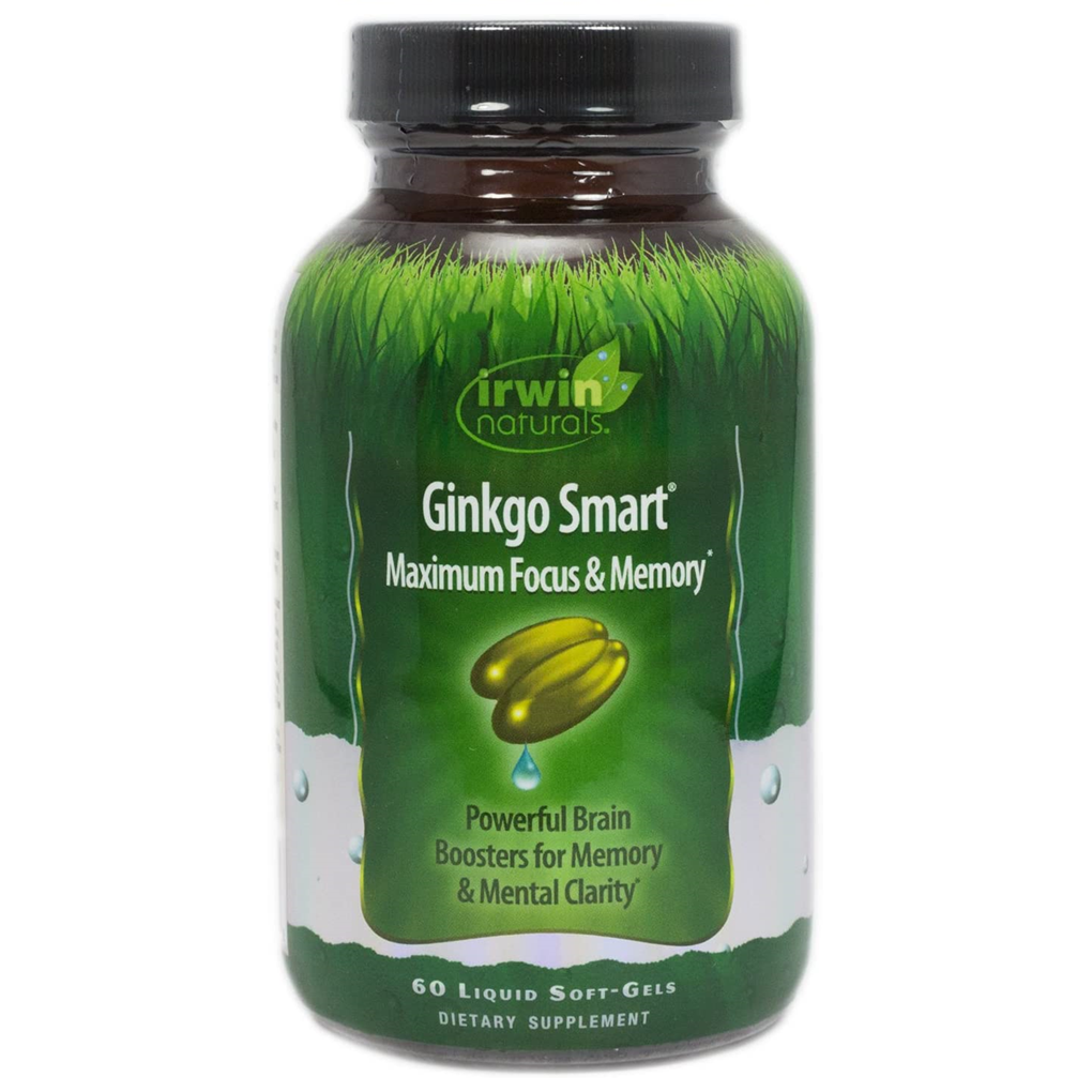 Irwin Naturals Ginkgo Smart Maximum Focus & Memory / 60 Liquid Softgels