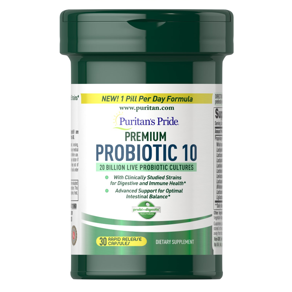 Puritan's Pride  Premium Probiotic 10 - 20 billion / 30 Capsules