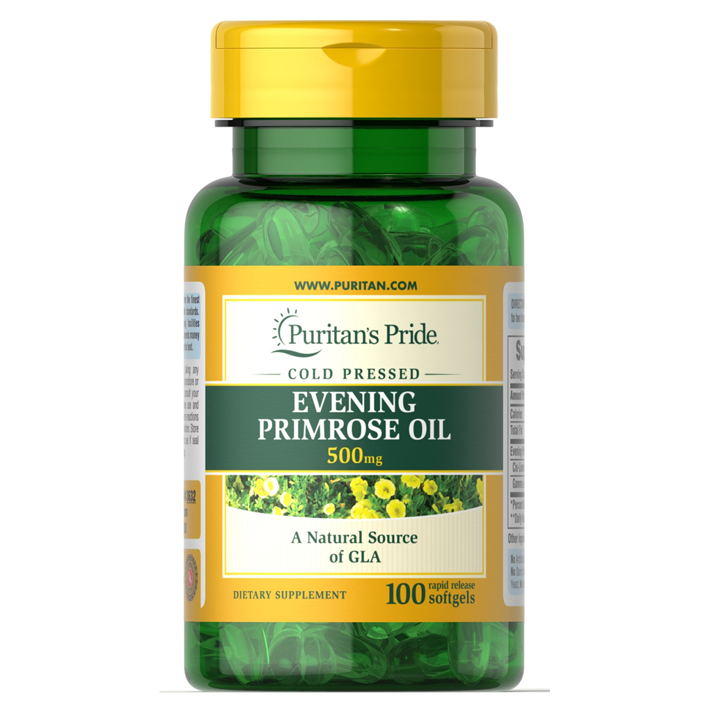 Puritan's Pride  Evening Primrose Oil 500 mg with GLA  / 100 Softgels