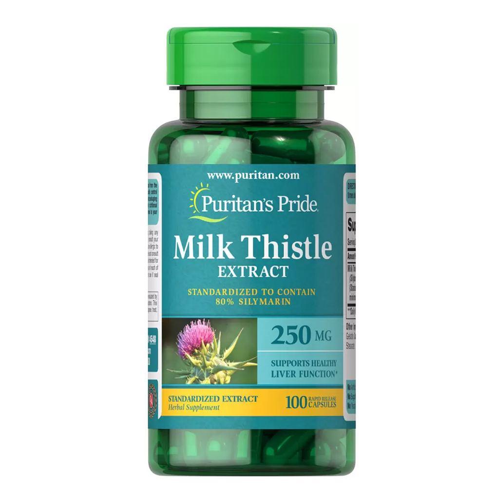 Puritan's Pride  Milk Thistle Standardized 250 mg (Silymarin) / 100 Capsules
