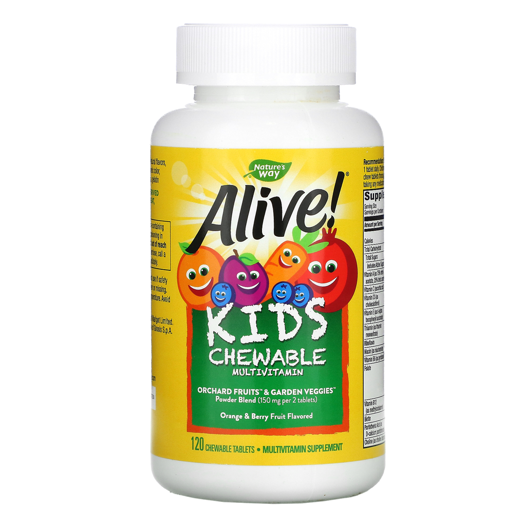 Nature's Way  Alive! Children's Chewable Multi-Vitamin - Orange  Berry  /120 Chewables