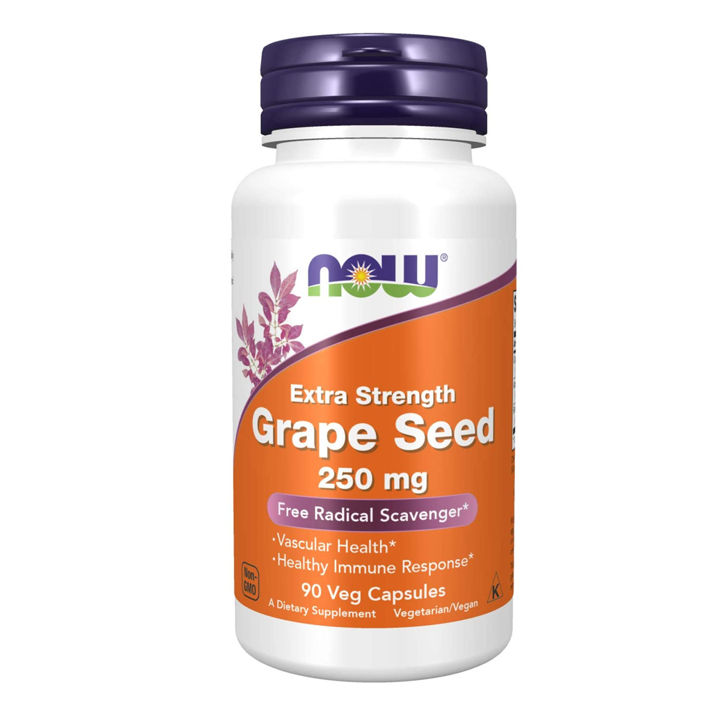 NOW Foods  Grape Seed Extra Strength 250 mg. / 90 Vegetarian Capsules