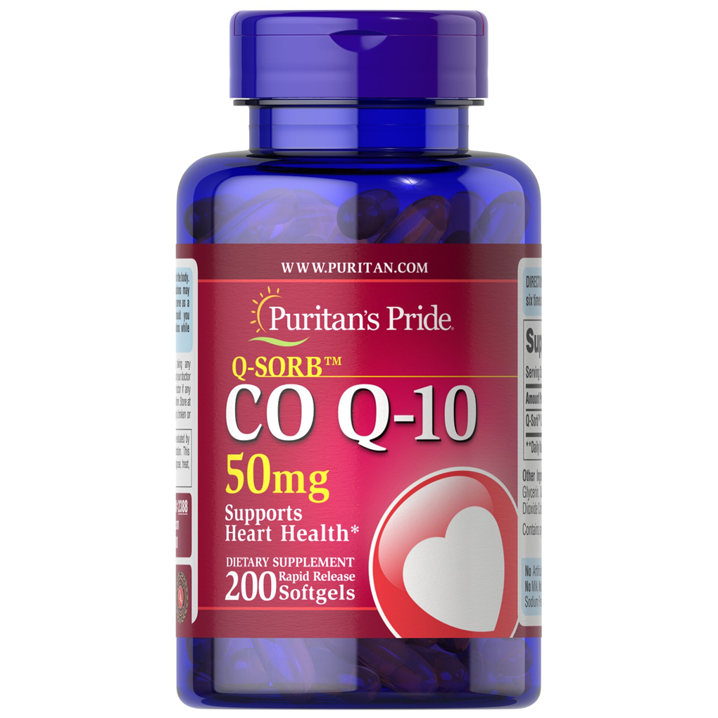 Puritan's Pride  Q-SORB™  Co Q-10  50 mg / 200 Rapid Release Softgels