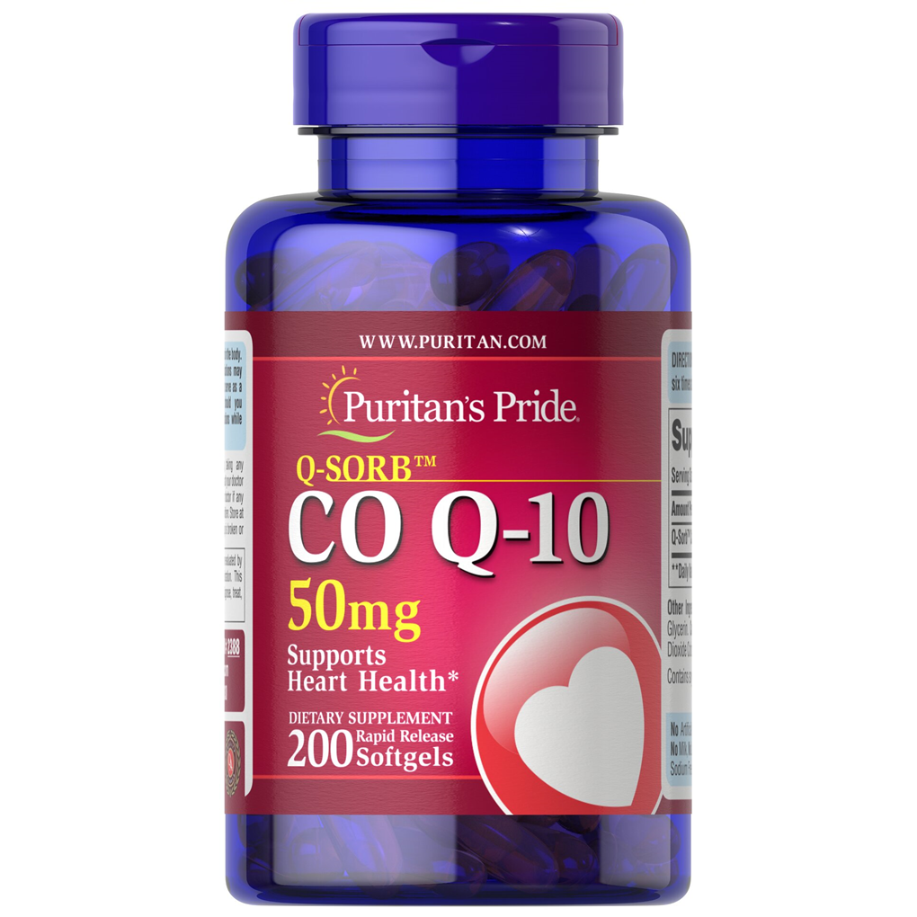 Puritan's Pride Q-SORB™ Co Q-10  50 mg / 200 Rapid Release Softgels