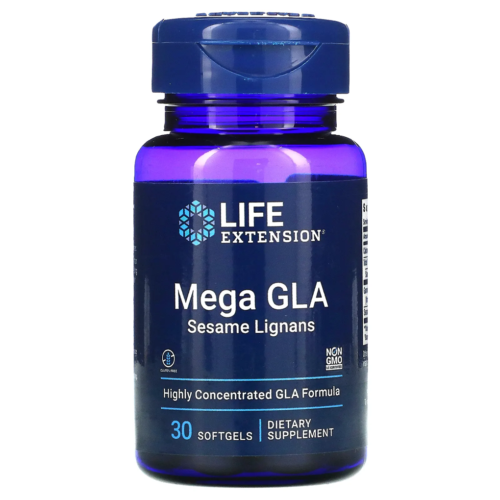Life Extension  Mega GLA Sesame Lignans / 30 Softgels