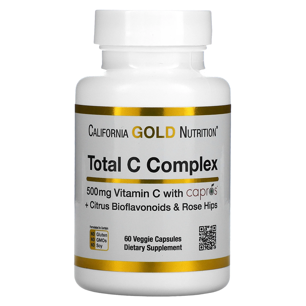 California Gold Nutrition, Total C Complex, 500 mg, 60 Veggie Capsules