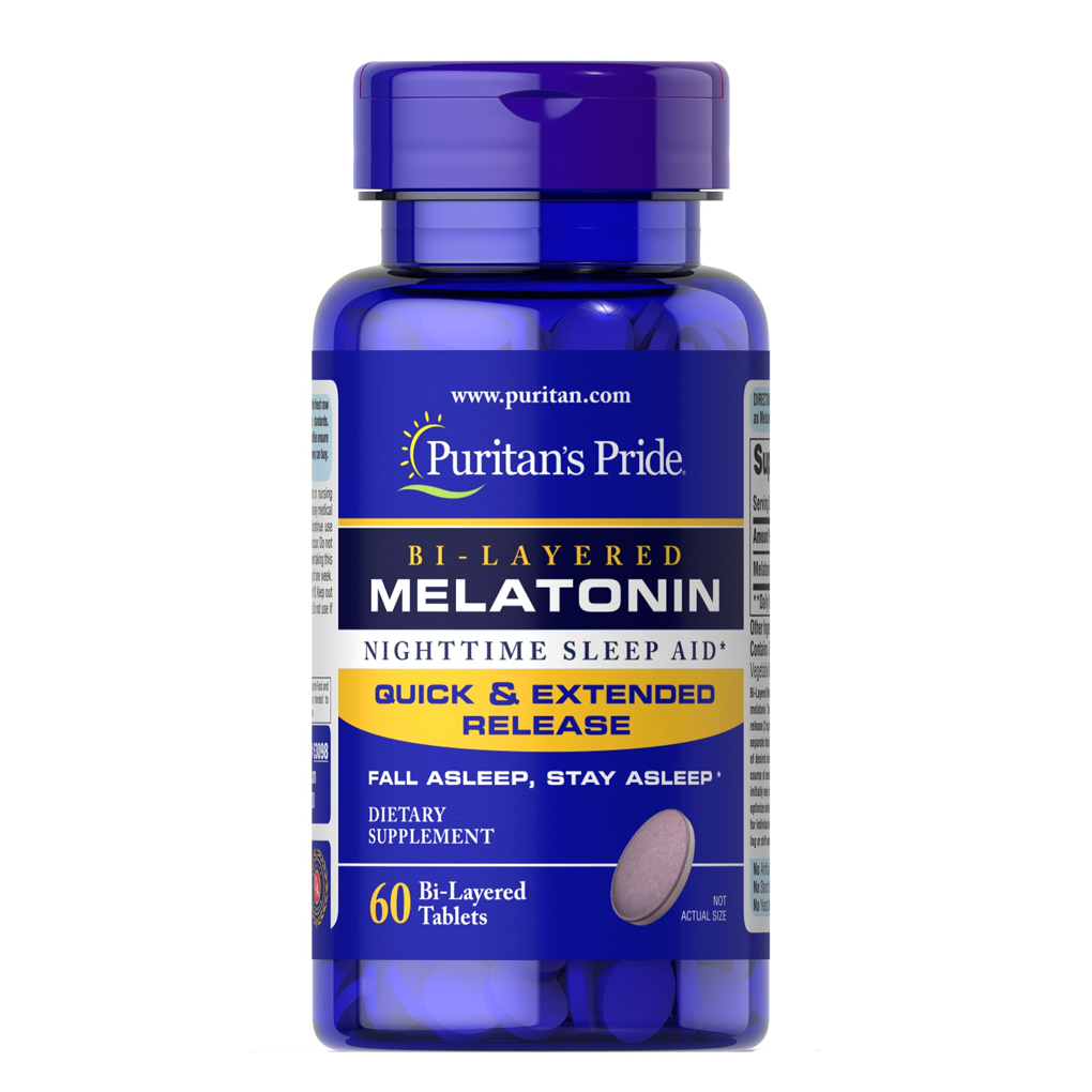 Puritan's Pride Bi-Layered Melatonin 5 mg / 60 Tablets