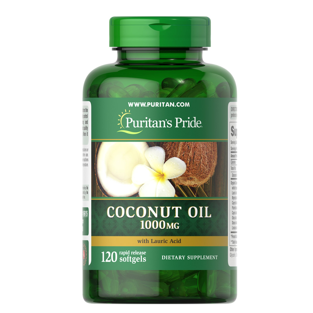 Puritan's Pride Coconut Oil 1000 mg / 120 Rapid Release Softgels