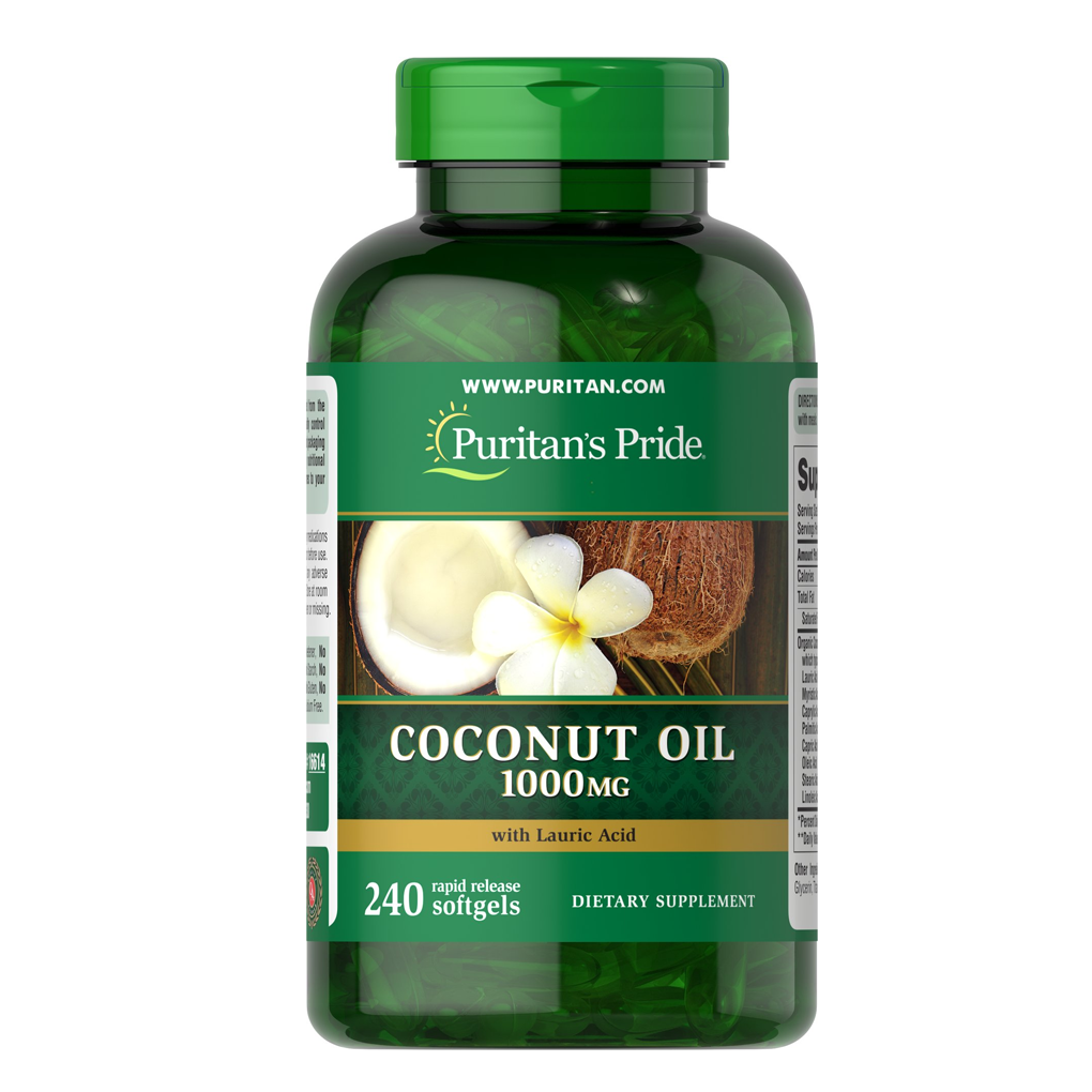 Puritan's Pride Coconut Oil 1000 mg / 240 Rapid Release Softgels