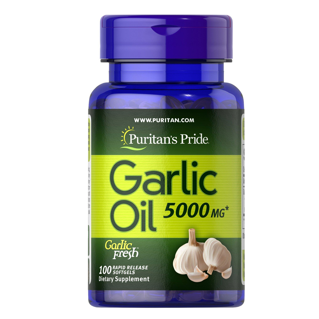 Puritan's Pride Garlic Oil 5000 mg / 100 Rapid Release Softgels