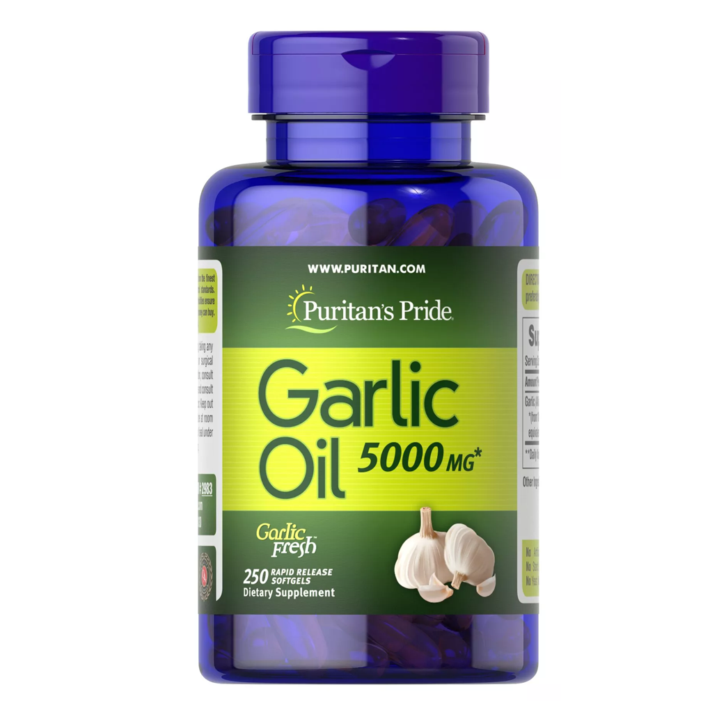 Puritan's Pride Garlic Oil 5000 mg. / 250 Rapid Release Softgels