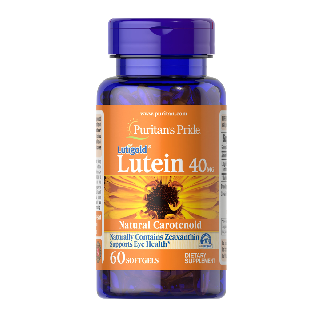 Puritan's Pride Lutein 40 mg with Zeaxanthin 1,600 mcg / 60 Softgels