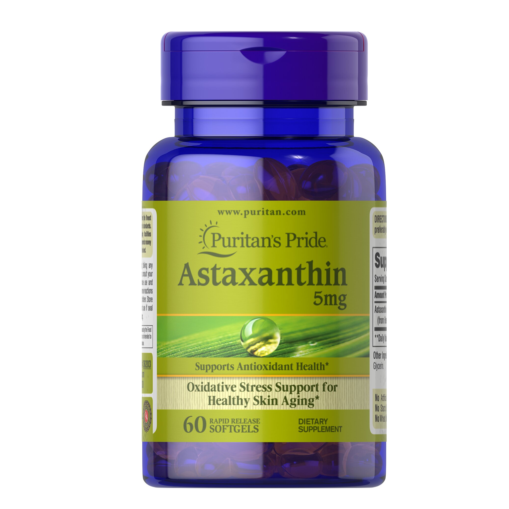 Puritan's Pride Skinguard™ Natural Astaxanthin 5 mg / 60 Softgels