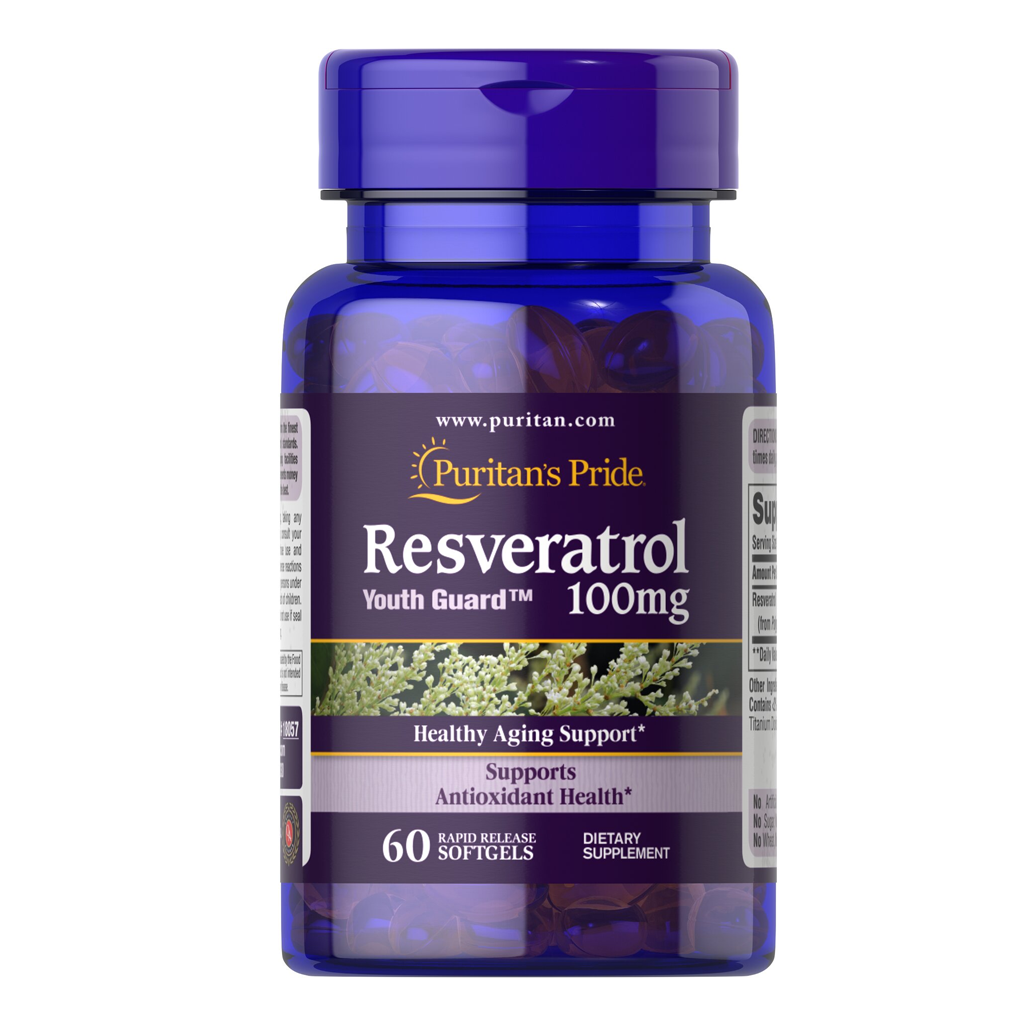 Puritan's Pride Resveratrol 100 mg / 60 Softgels