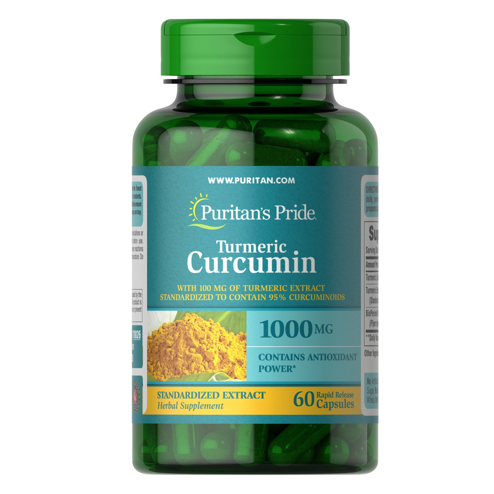 Puritan's Pride Turmeric Curcumin 1000 mg / 60 Capsules