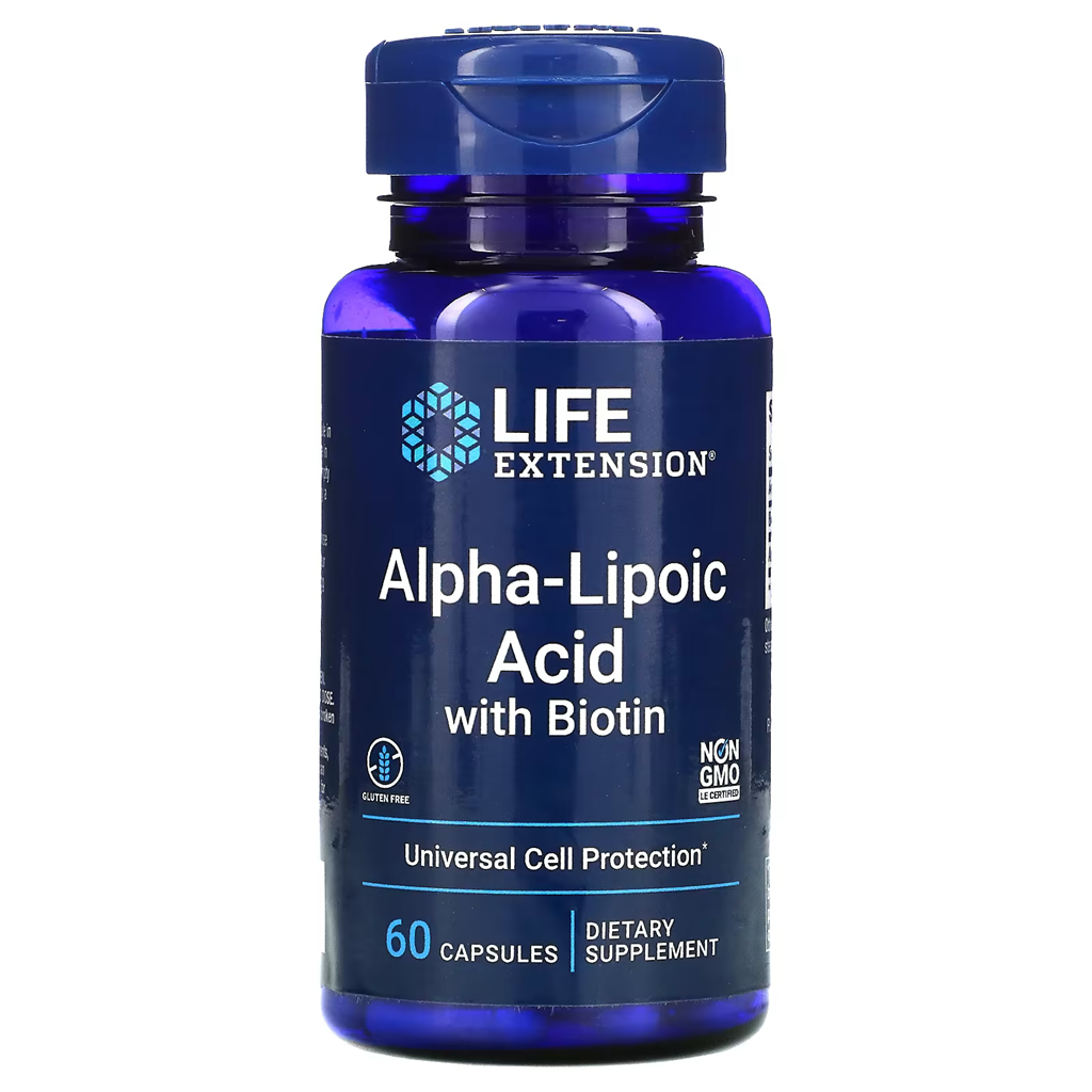 Life Extension  Alpha-Lipoic Acid with Biotin / 60 Capsules